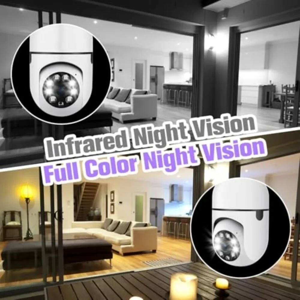 Security Camera Indoor Wireless WiFi Outdoor Home E27 360 Degree Panoramic Home